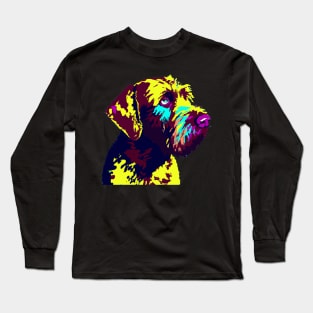 German Wirehaired Pointer Pop Art - Dog Lover Gifts Long Sleeve T-Shirt